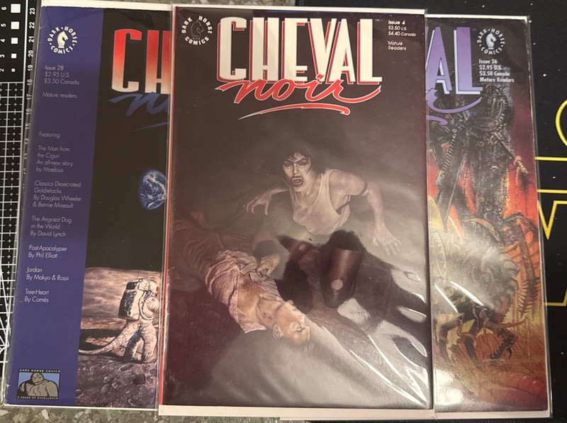 Cheval Noir, Dark Horse mature, Issues 4, 28 and 36 - Lot of 3 1990 lot