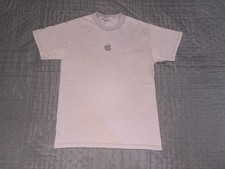 Vintage Faded Apple Computer Center Logo T Shirt Hanes Beefy-T Small