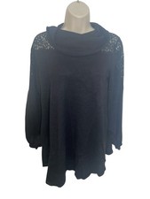 Style  Co. Women's Small Cowl-Neck Lace-Yoke Sweater Retail 59.50