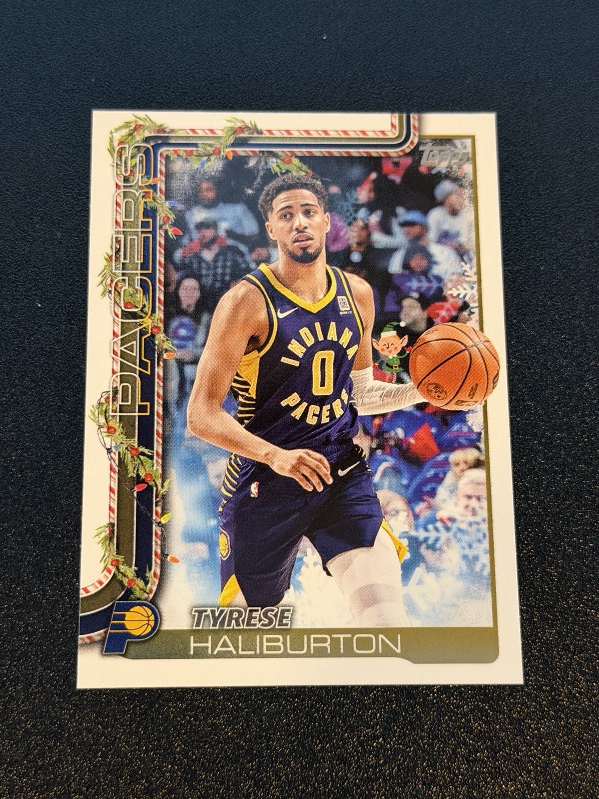2025-26 Topps Holiday Tyrese Haliburton SSP Hidden Elf Variation #HE-TH Pacers