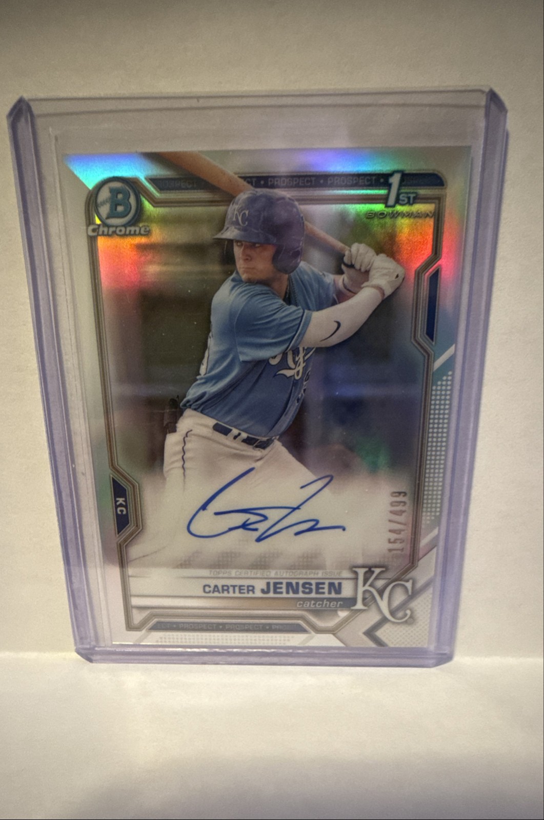 2021 Bowman Draft - Chrome Draft Pick Auto Carter Jensen #CDA-CJ Refractor /499