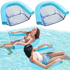 2 Pack Swimming Pool Noodle Floating Mesh Chair for Adults Pool Float Chair