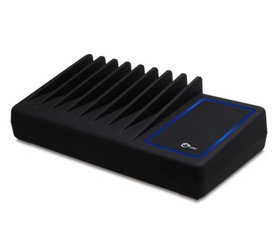 10 Port 90W USB Charging station with Qi wireless and USB Charging, Ambient L...