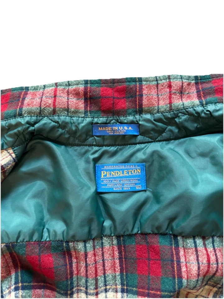 Pendleton Vintage Hecho en EE. UU. Para hombres XL Cuadros Abotonados 100% Lana Foto 4 de 4