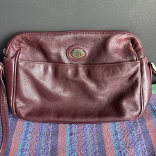 Etienne Aigner Vintage Classic Dark Burgundy Leather Shoulder Bag