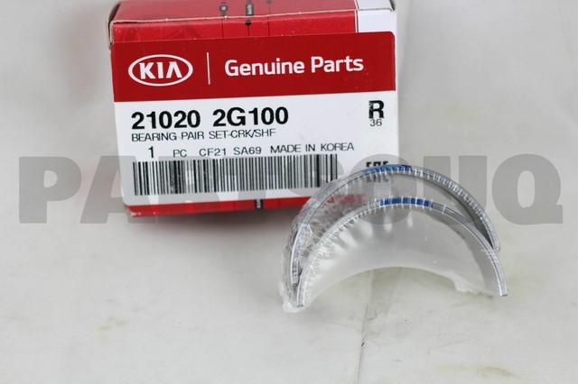 210202G100 OEM Genuine Crankshaft Main Bearing Set for Kia Rondo Soul ...