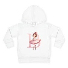 Ballerina Initial B Toddler Hoodie, Cute Kids Sweatshirt, Ballet Gift,