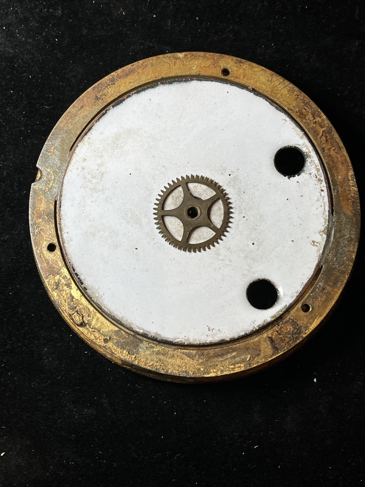 Vintage Mitchell Vance Round Clock Glass Face Dial Door 41/8" Bezel