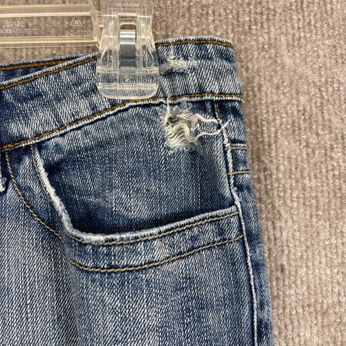 Vintage Guess USA Jeans Women 29 30X30 Embroidered DistressedY2K Blue Denim BOHO - Picture 10 of 23
