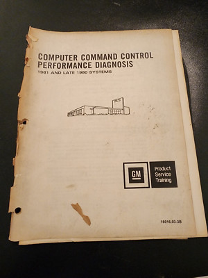 GM Computer Command Control Performance 1980-81 DX Service Training 16016.03-3B