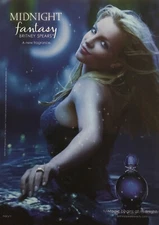 Britney Spears Midnight Fantasy Perfume Original Magazine Ad Pinup Poster 2007