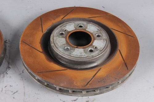 MITSUBISHI EVO X 10 MR GSR FRONT AND REAR SLOTTED BRAKE ROTORS DISCS - Picture 9 of 12