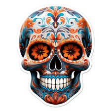 Sugar Skull, Vinyl Decal Sticker, Indoor Outdoor, 3 Sizes, 11506
