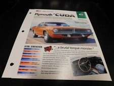 1970-1974 Plymouth Cuda Spec Sheet Brochure Photo Poster 71 72 73