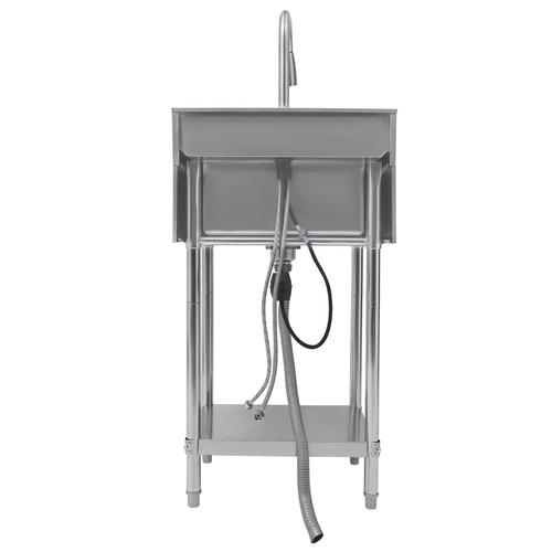 Commercial Kitchen Sink Restaurant Kitchen Sink Stainless Steel Sink Free Stand - Picture 15 of 18