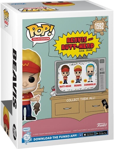 funko pop ビーバス アンド バットヘッド セット　プロテクター付き Funko Pop! Vinyl: Beavis and Butt-Head - Beavis #1591 for