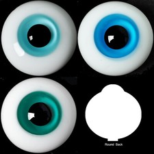 Wholesale 3 Pair 18mm Round Blue Iris Black Pupil BJD Glass Eyes for Fairy Doll