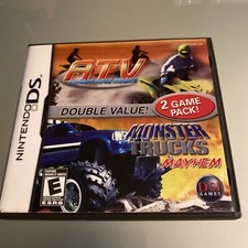 ATV: Thunder Ridge Riders/Monster Trucks Mayhem (Nintendo DS, 2007) Complete VG