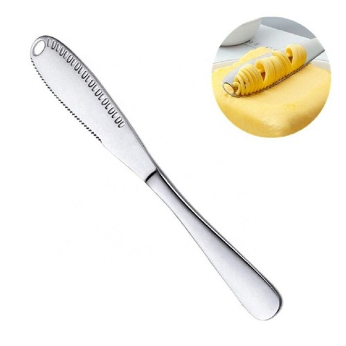 US 4-8 Pack Butter Spreader 3-in-1 Butter Curler Knife Kitchen Stainless Steel - Picture 13 of 22