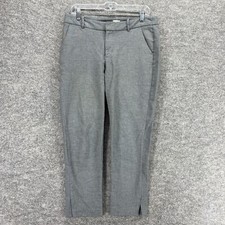 A New Day Pants Women 8 Gray Stretch Mid Rise Straight