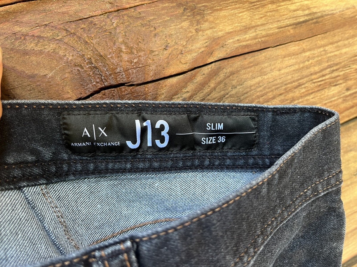Armani Exchange A|X J13 Mens Size 36 x 31 Slim Black Slim Armani Exchange A|X J13 Mens Size 36 x 31 Slim Black Slim
