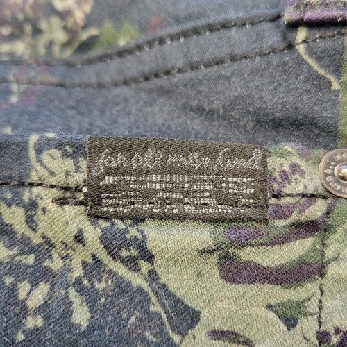 7 For All Mankind Skinny Jeans Womens 29 Black Mystic Floral Cotton Zip-Fly Logo - Picture 6 of 24