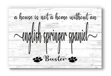 Customized A House is not a Home Without a Dog Rustic Wooden Home D cor Gift