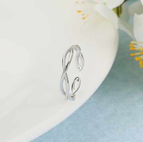 925 Sterling Silver plated Adjustable Finger Ring Cross Thumb Band UK For Love - Picture 5 of 12