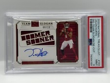 2020 National Treasures Collegiate Team Slogan Jalen Hurts #133 /10 RPA PSA 9