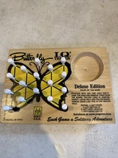 Vtg Butterfly IQ Tester Deluxe Edition Wooden Puzzle Peg Game G1