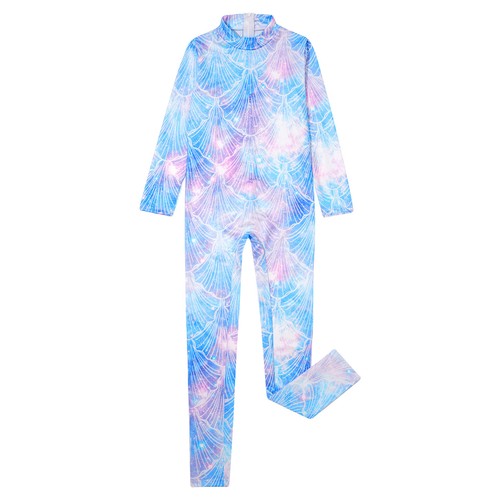 Kids Girls Mermaid Cosplay Costume Unitard Role Play Bodysuit Athletic Workout - Picture 43 of 72