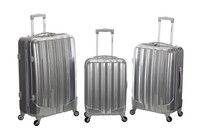 Rockland Santa Fe 3pc Polycarbonate/abs Upright Set - Metallic Rockland Santa Fe 3pc Polycarbonate/abs Upright Set - Metallic