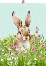 Geschirrtuch Ostergrüße mit Hasenmotiv, Die Spiegelburg, 21872