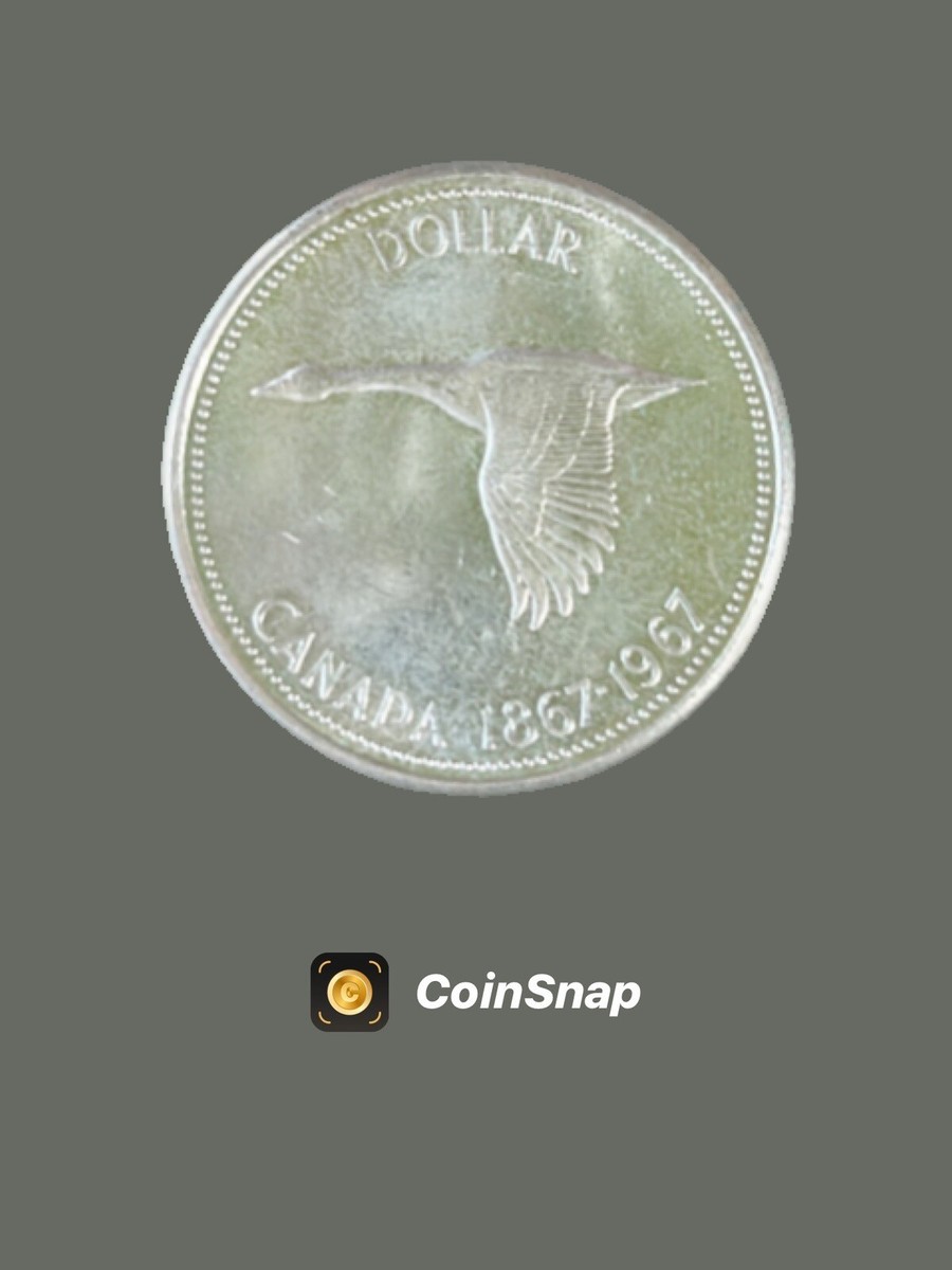 1967 CANADA CANADIAN FLYING GOOSE SILVER DOLLAR COIN WEIGHT 23.4G