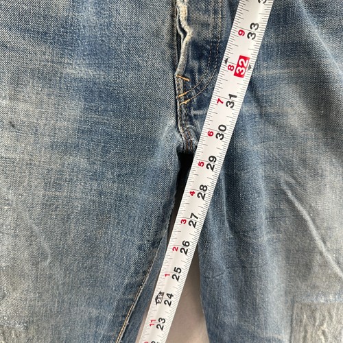 Jeans Levis 501 vintage años 60 ribete grande E #4 botón sello punto en V 30x29 - Imagen 13 de 23
