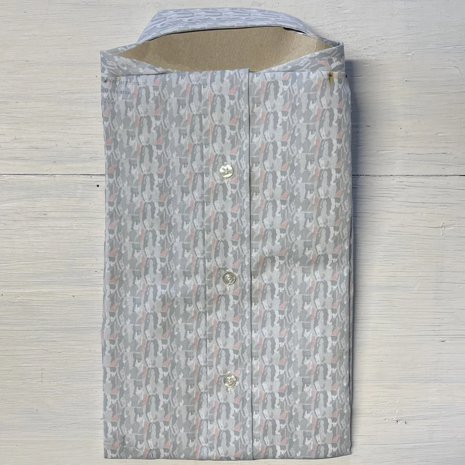 Camisa Cuello MARIPOSA L 16 De Colección Años 70 Patrón Abstracto Manga Corta Mod Disco Foto 4 de 4