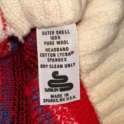 Vintage Smiley Sparks Nevada Pure Wool Hat Cap Beanie - Picture 4 of 4