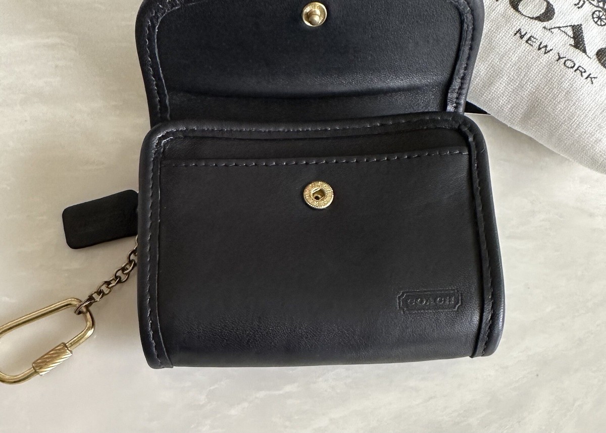 新品未使用✨vintage coach old 財布 Black leather VINTAGE Coach BLACK LEATHER WALLET (90s/Y2K) Gold Tone