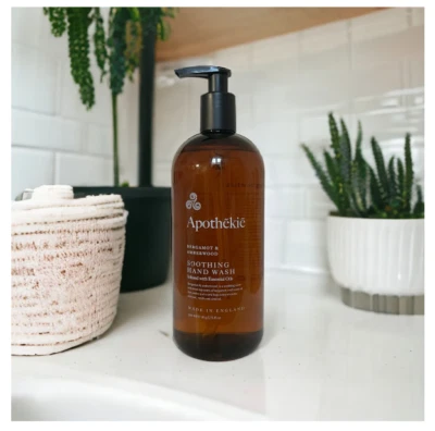 2 x Apothekie Bergamot & Amberwood Soothing Hand Wash 500ml