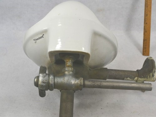 antique wall mount water bubbler fountain Standard porcelain 1920/40 original - Picture 10 of 11