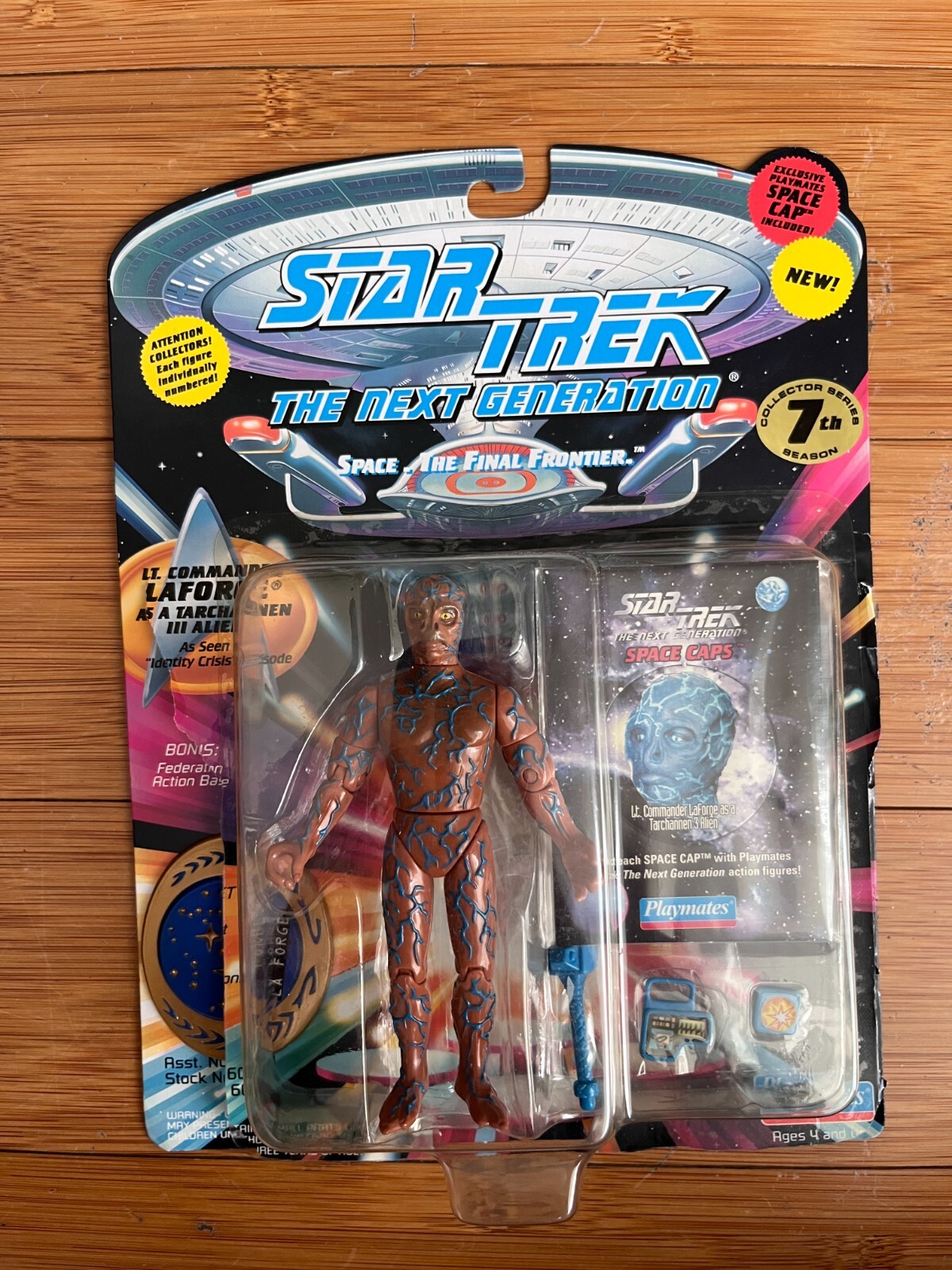 PLAYMATES STAR TREK THE NEXT GENERATION LA FORGE AS A TARCHANNEN ALIEN FIGURE