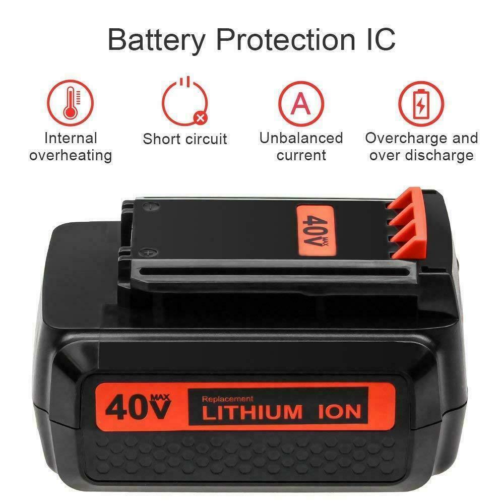 40 Volt 4.0Ah Lithium Battery for Black and Decker 40V Max LBX2040 LBXR36 LSW36