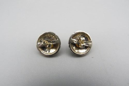 Pendientes de tachuelas de ámbar de plata esterlina firmados NK joyería - Imagen 11 de 14