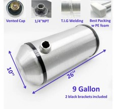 9 Gallons 14 Npt Outlet 10 X26 Gas Tank Fuel Tank End Fill Spun Aluminum