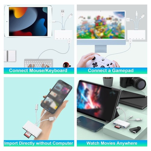 For IPhone/iPad 5 In 1 Memory Card Reader USB 3.0 OTG Adapter SD Card Reader - Picture 9 of 16