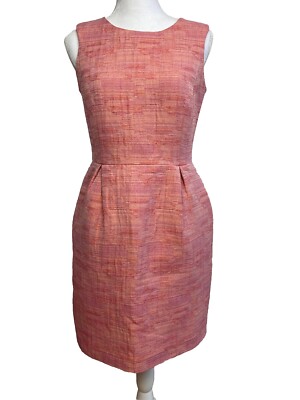 Jake s 38 Cocktail Kleid Rosa Mit Goldfäden körpernahe Passform  Ärmellos #TO