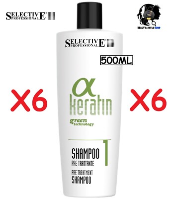 6X SELECTIVE ALPHA KERATIN SHAMPOO 1 PROFESSIONAL SALON PRE-TREATMENT