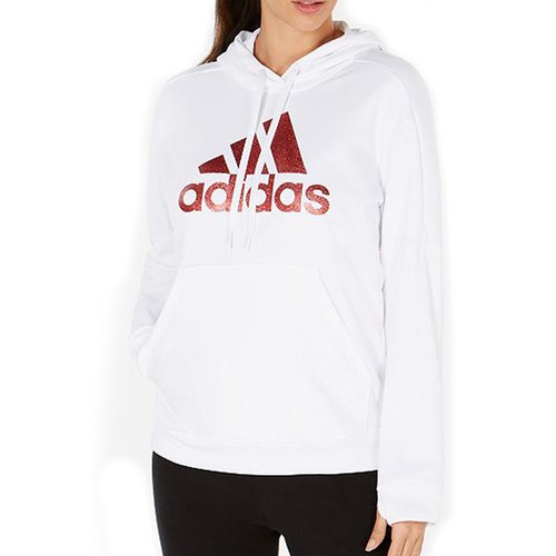 Adidas Women's Originals Shine Logo Hoodie White DX5112 - 第 4/4 張圖片