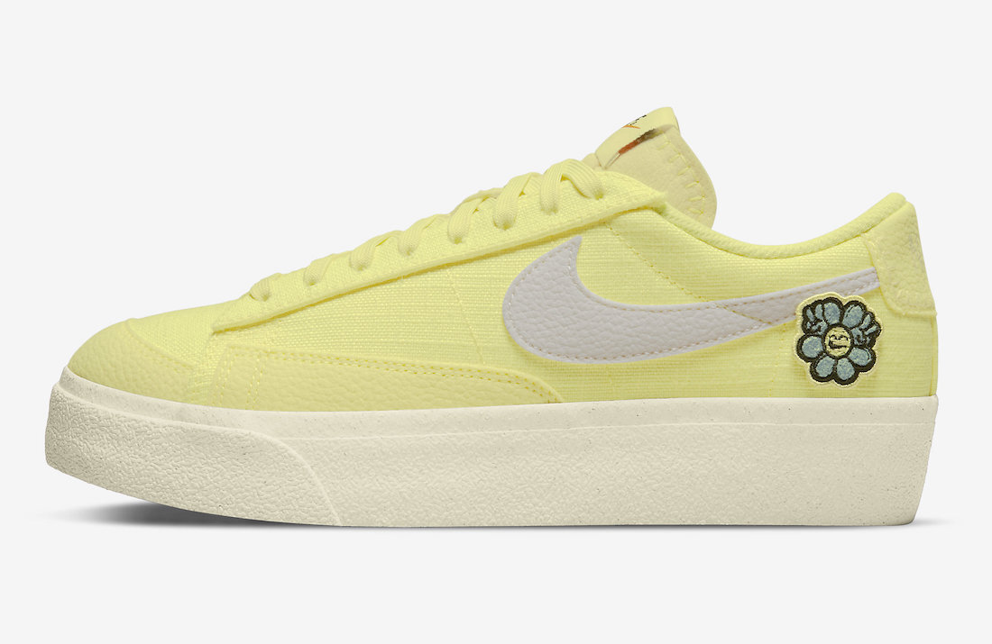 Блейзер Nike на низкой платформе лимонно-желтого цвета с пружинами DJ6376-800 10,5 Женских = 9 мужских