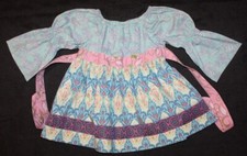 Girls MATILDA JANE colorful peasant shirt top blouse Size 4